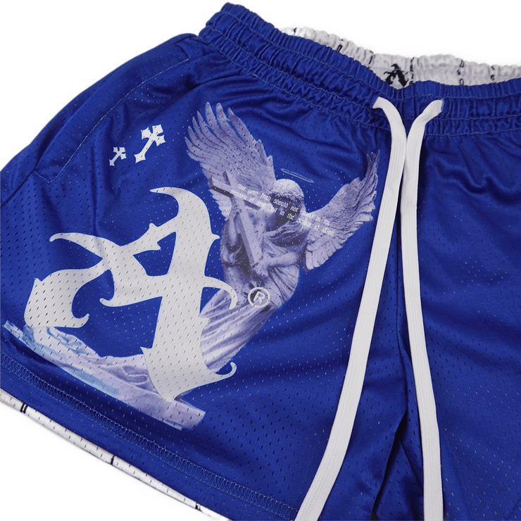 Atakai™ Reversible Mesh Shorts - Blue/OffWhite