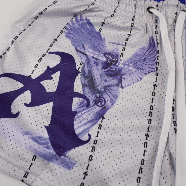 Atakai™ Reversible Mesh Shorts - Blue/OffWhite