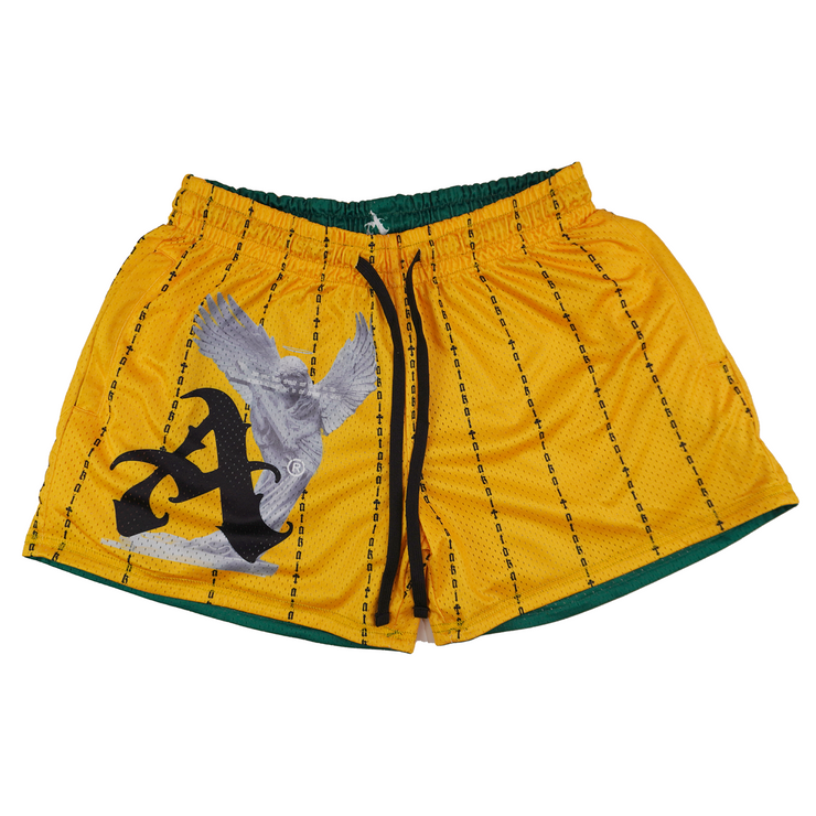 Atakai™ Reversible Mesh Shorts - Green/Yellow