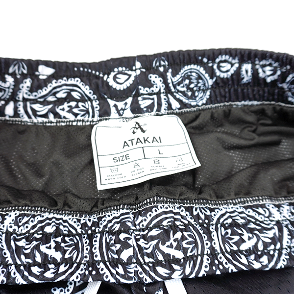 Atakai™ Paisley-Mesh-Shorts – Schwarz