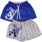 Atakai™ Reversible Mesh Shorts - Blue/OffWhite