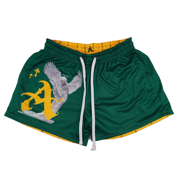 Atakai™ Reversible Mesh Shorts - Green/Yellow