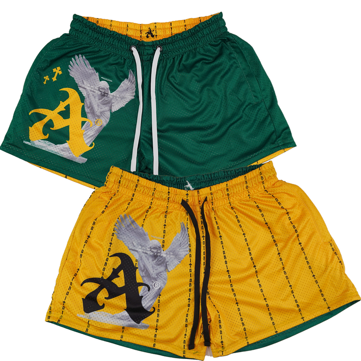 Atakai™ Reversible Mesh Shorts - Green/Yellow