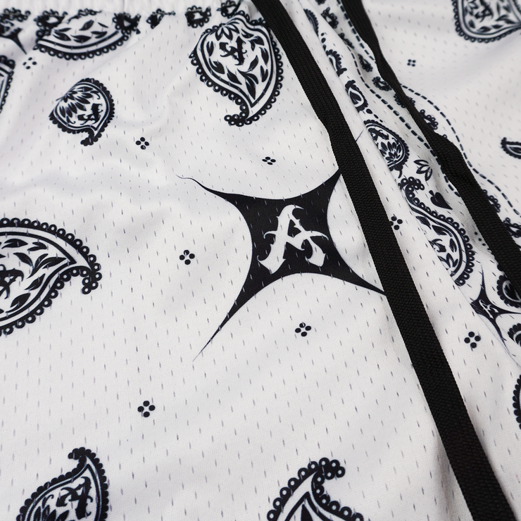 Atakai™ Paisley Mesh Shorts - White